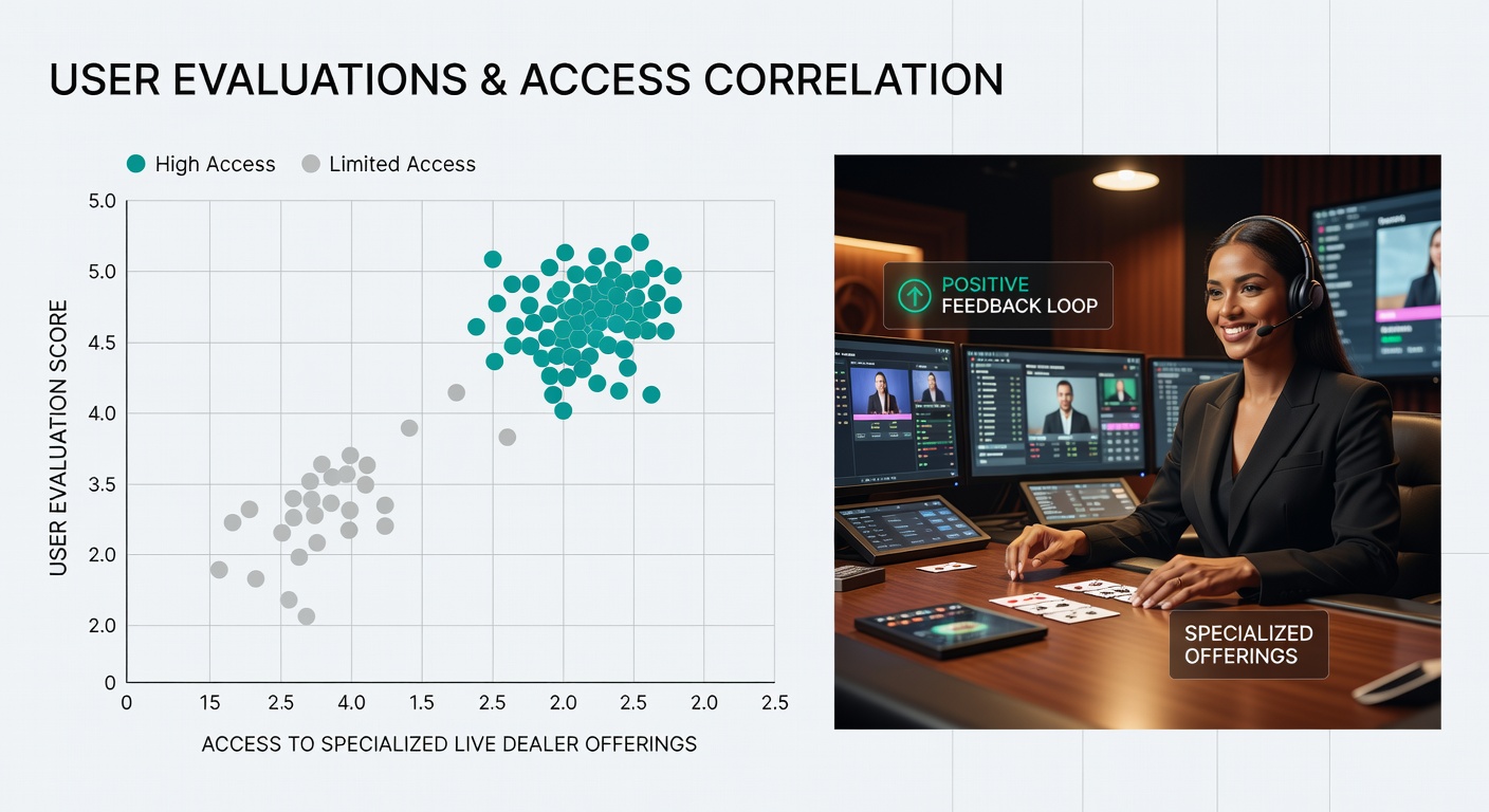 Overview of live dealer platforms showing specialized tables and user feedback interfaces