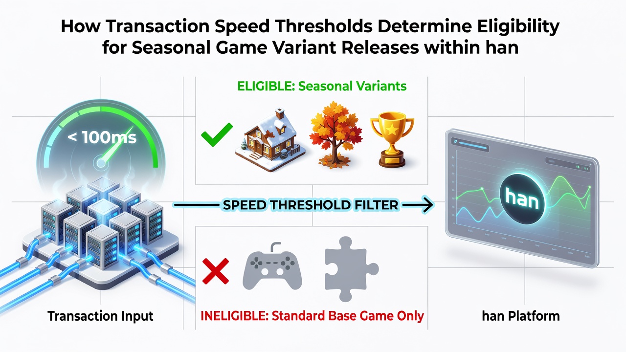 Data visualization of transaction speed metrics influencing seasonal game eligibility in mobile frameworks