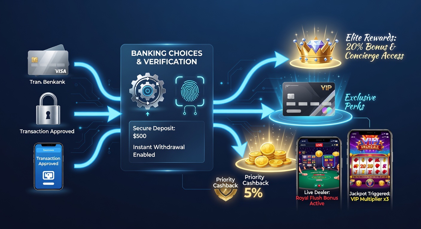 Infographic detailing VIP tier progression linked to banking transaction flows